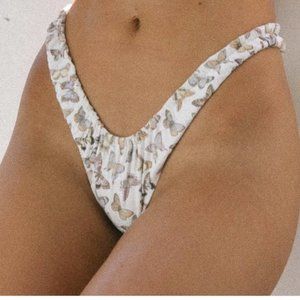 New! REVOLVE | VDM The Label STEVIE BUTTERFLIES/ZEBRA REVERSIBLE BIKINI BOTTOM M